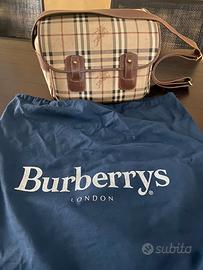 Burberry borsa pelle capiente tracolla regolabile