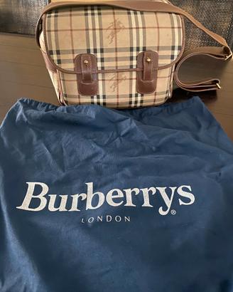 Burberry borsa pelle capiente tracolla regolabile