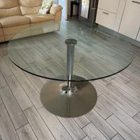 Tavolo rotondo in cristallo Calligaris