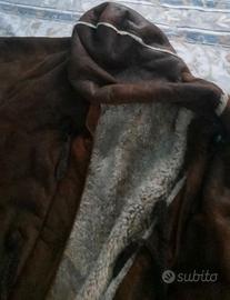 cappotto midi  pelle scamosciata double face