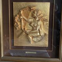 SALVATOR DALI' bassorilievo in bagno d'oro