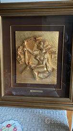 SALVATOR DALI' bassorilievo in bagno d'oro