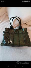 Borsa Coccinelle da Donna verde stampato cocco