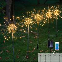 5 luci solari effetto fuochi d artificio