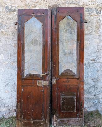 Portone antico  fine '800, rovere massiccio