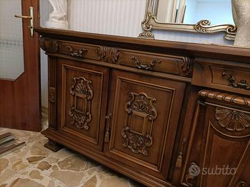 camera da pranzo in noce stile classico 