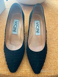 Décolleté nero Vicini Tg 36 Tacco 7 cm