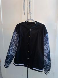 Cappotto Nero Con Fantasia