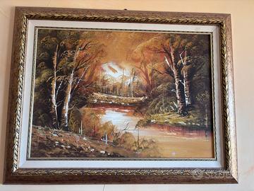 Quadro paesaggio autunnale