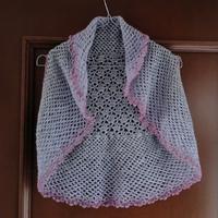 bolero gilet 100% lana uncinetto taglia S