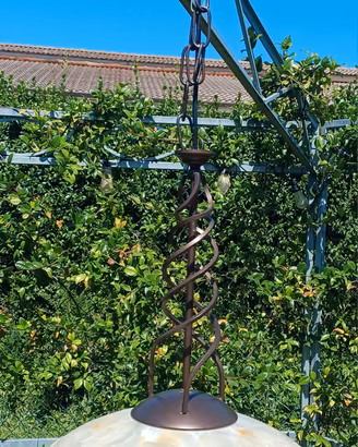 Lampadario sospensione classico vetro 40 cm