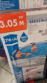 piscina bestway 355 355 76+telo sottopiscina