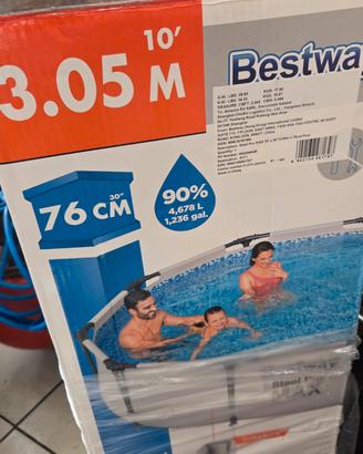 piscina bestway 355 355 76+telo sottopiscina