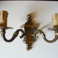 Applique lampada da parete a 2 bracci vintage