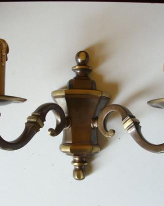 Applique lampada da parete a 2 bracci vintage