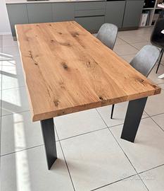 Tavolo in rovere vecchio massello 6 cm 230x110