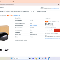 CALOTTA+FRECCIA SPECCHIETTO DESTRO RENAULT CLIO 4