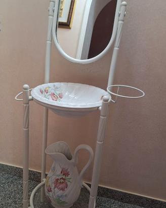 Lavabo vintage ottone con ceramica