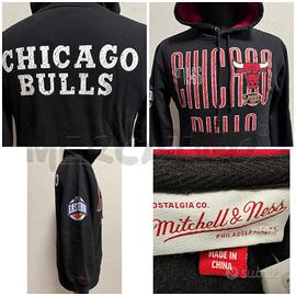 FELPA UOMO MITCHELL&MESS NERA CHICAGO BULLS CON CA