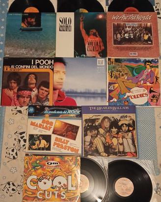 LOTTO 10 X VINILE LP BEATLES, NOMADI, RAF, DALLA