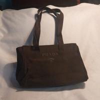 borsa Prada in camoscio marrone