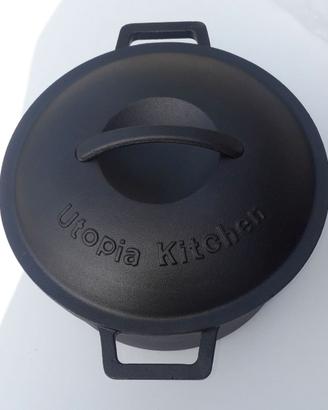 Pentola in ghisa prestagionata- forno olandese