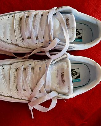 sneakers vans basse pelle bianca