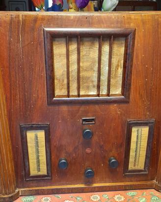 Radio Philips428 -A 1936 a valvole leggere scritto