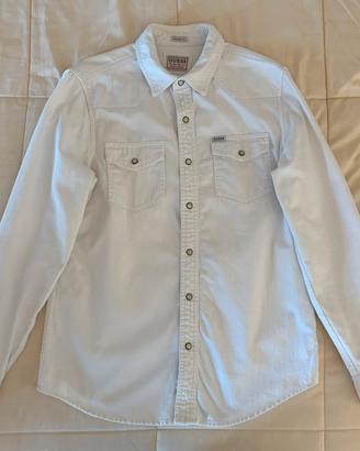 Camicia Jeans Uomo Guess Bianca - Taglia S