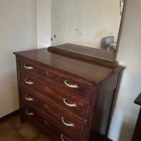 Cassettiera con specchio anni 40