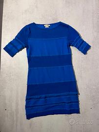 Abito Tubino Pinko in Maglia Blu Elettrico - M