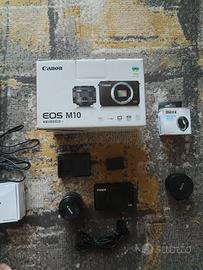 Canon Eos m10+Canon EF-M 15-45 IS STM+Accessori
