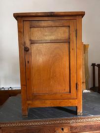 Comodino antico in legno massello - metà '800