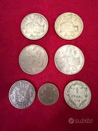 Belgio monete in argento 1887-1951