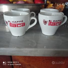 Lotto 4 tazzine caffè Itaca vintage epoca rare