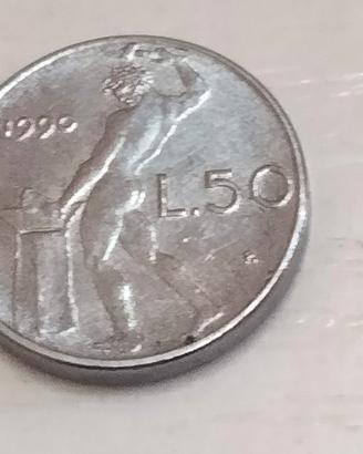 rara micro moneta da 50 lire anno 1990 Dio 