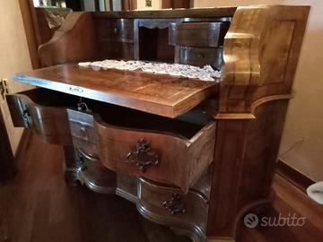 Cassettiera con ribalta legno