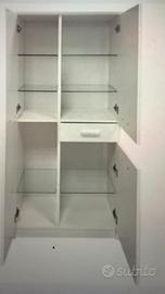 Armadio da bagno alto 170 cm, Porte lavorate