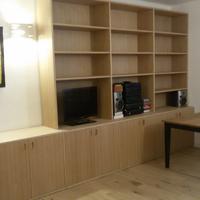 libreria con porta tv in rovere 8 ante con ripiani