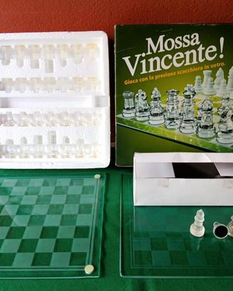 2 Scacchiere con pezzi in Vetro Originale