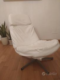 Poltrona ecopelle bianca