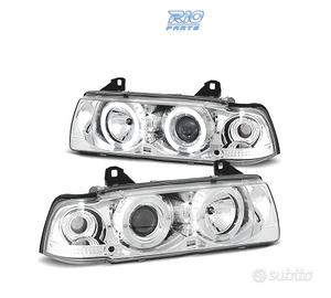 FARI BMW E36 90-99 ANGEL EYES FONDO CROMATO
