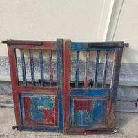 cancelletto vintage 2 ante , ferro battuto/ legno