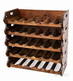 Cantinetta portabottiglie in legno componibile
