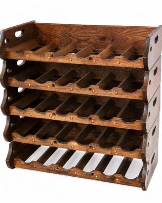 Cantinetta portabottiglie in legno componibile