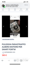 PULEGGIA PARASTRAPPO ALBERO MOTORE PER SMART FORTW