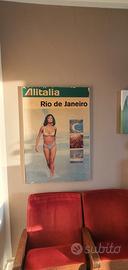 Pannello Pubblicitario Alitalia anni 70/80