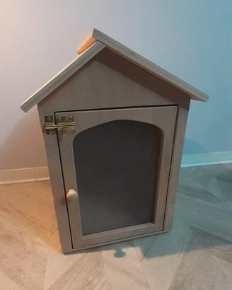 casetta per bookcrossing  cambia un libro decoupag