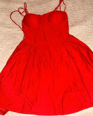 vestito rosso taglia unica