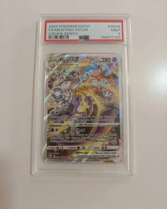 Mewtwo v astro gg44 crown zenit psa 9 zenit regale